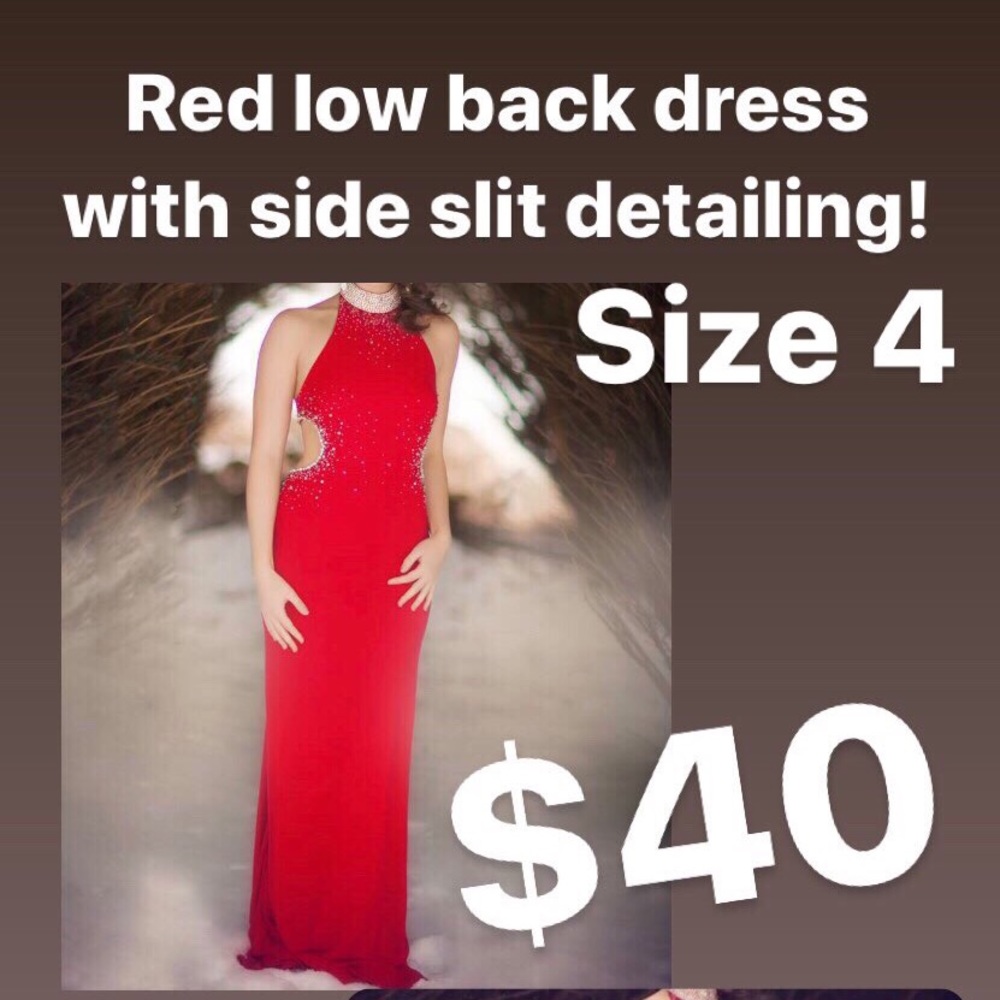 Red beaded gown!